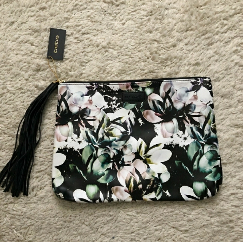 BEBE Magnolia Frost ClutchNWT!